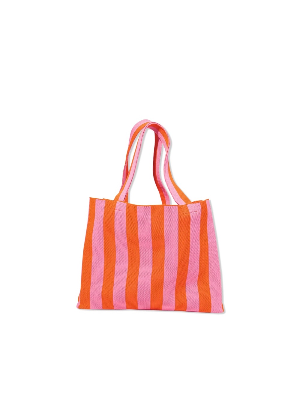 Ulta Beauty Pink and Orange Striped Tote